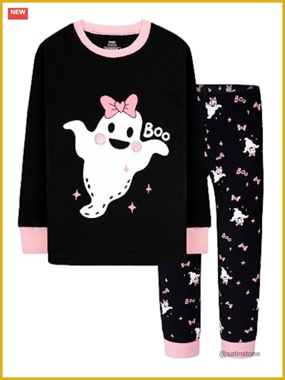 100% Cotton Kids Pajama Set Halloween Christmas PJS Sleepwear Long Sleeve